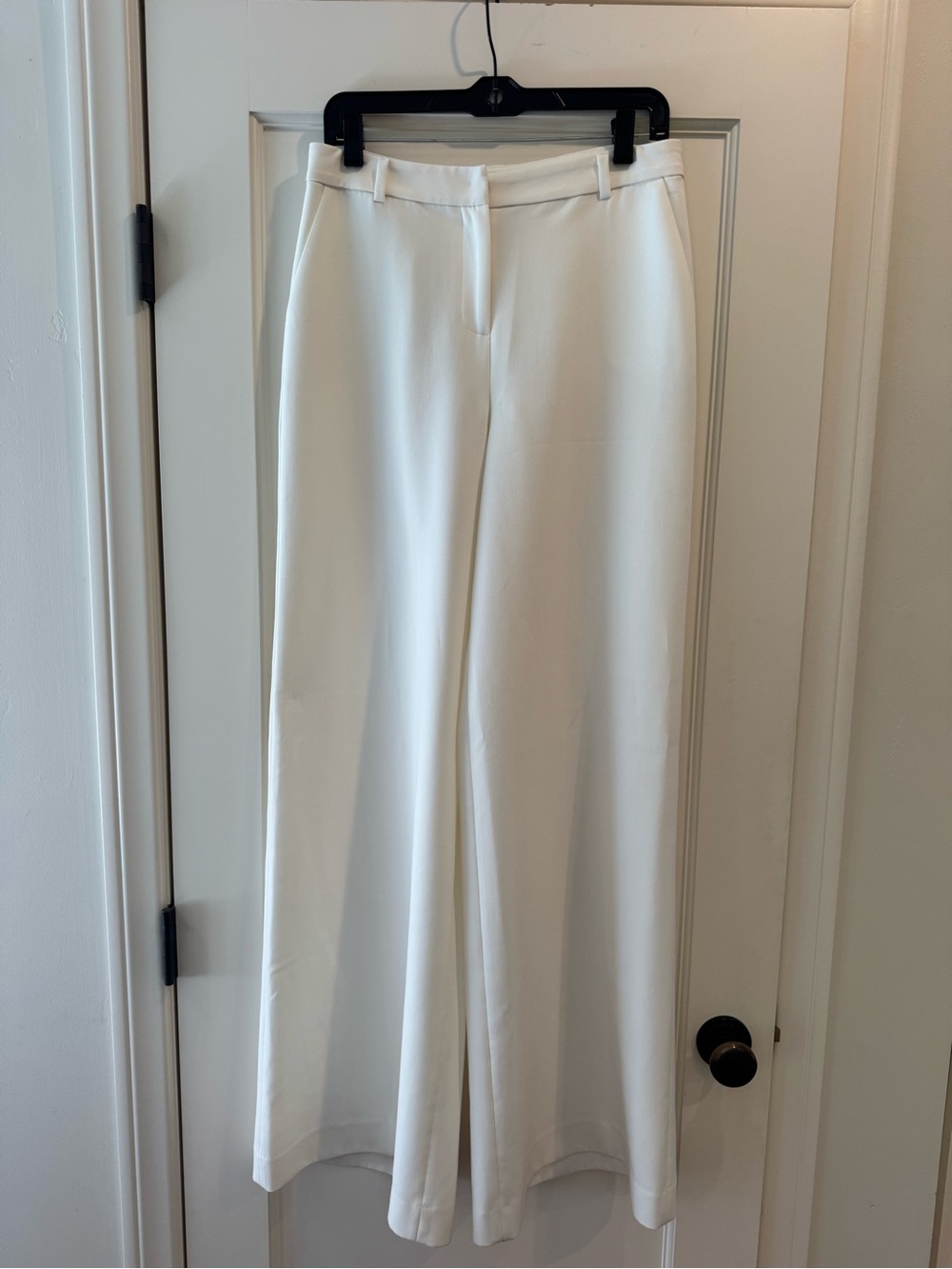 L'AGENCE White Wide-Leg Tailored Trousers
